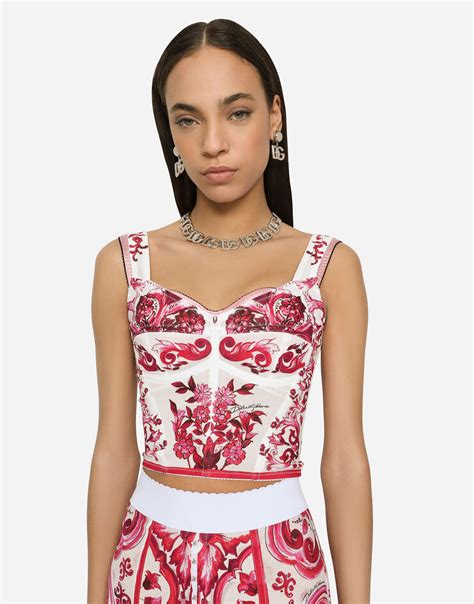 dolce gabbana print top|majolica dolce and gabbana pattern.